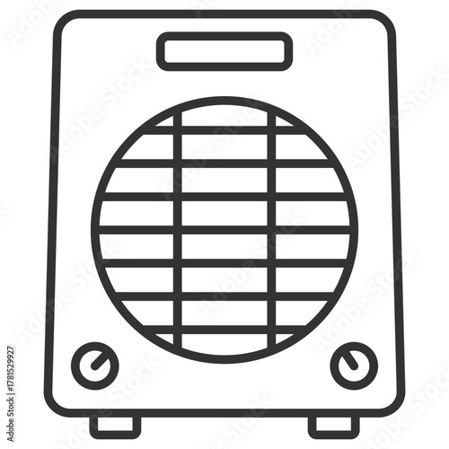 Air Heater Outline Icon