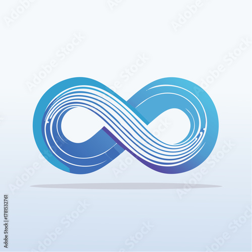 Abstract infinity symbol with flowing lines, modern design for endless possibilities