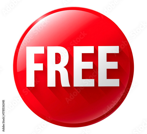 Red free sign isolated