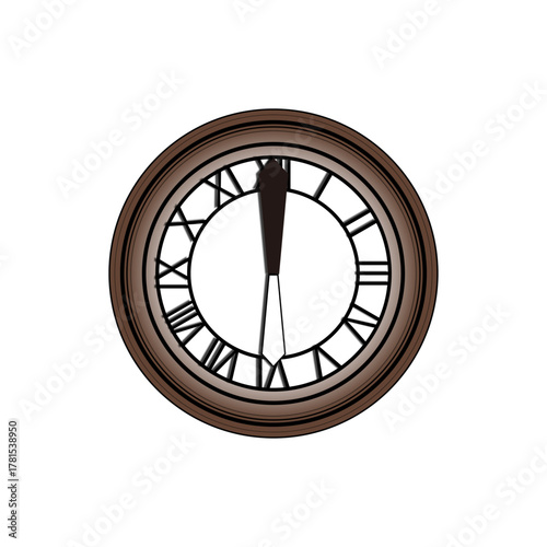 Classic Clock Series – 6 o’clock ｜ クラシック時計シリーズ – 6時の時計イラスト