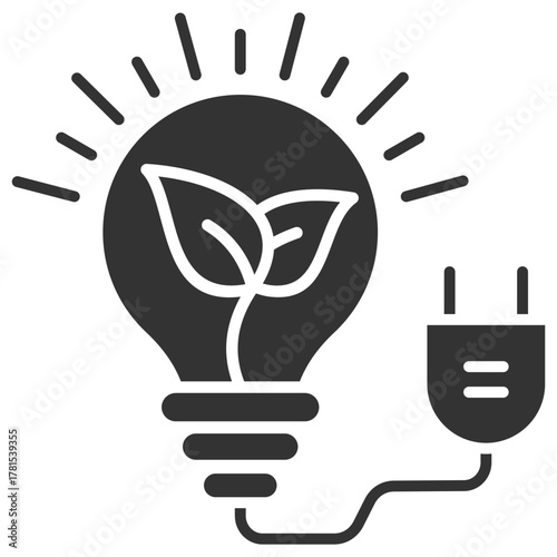 Bioenergy Glyph Icon