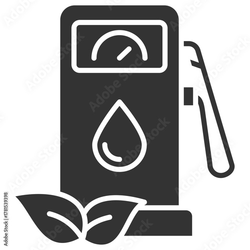 Eco Fuel Glyph Icon