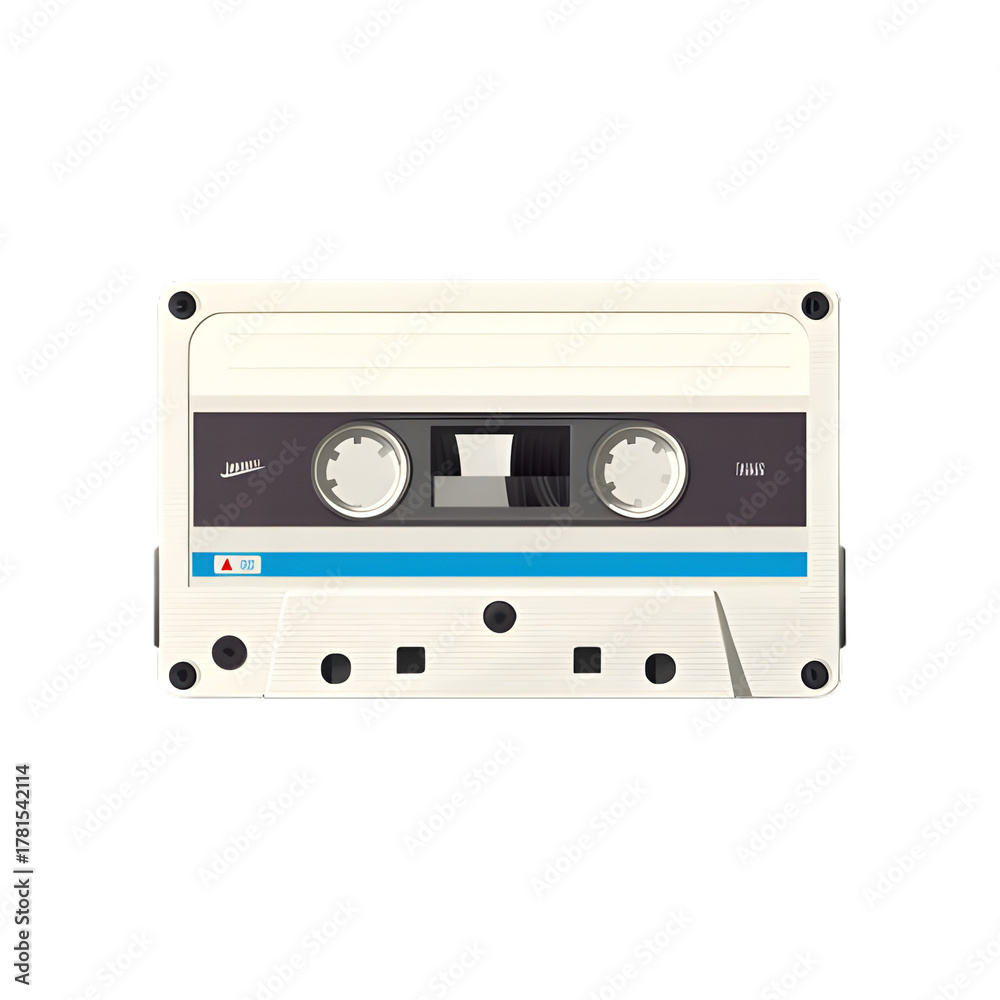 Fototapeta premium Retro audio cassette tape isolated on background