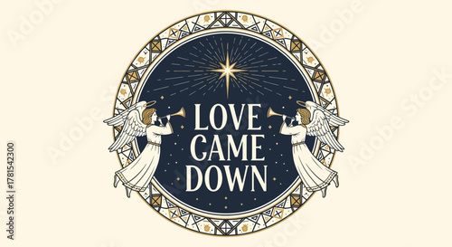 Celestial heralds announcing a message of profound peace and universal affection