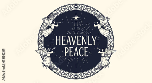 Celestial harmony with angels heralding peace design concept artwork