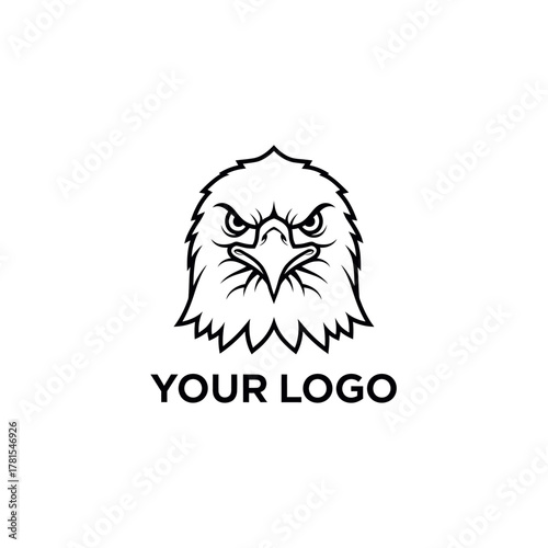 dynamic raptor head insignia for custom branding solutions