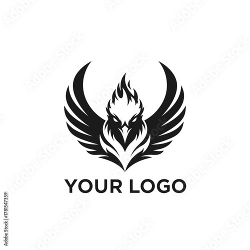 Bold Avian Emblem: Modern Design for Business Identity and Branding Solutions