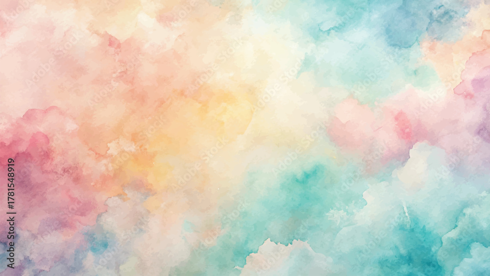 Obraz premium Soft Pastel Water color Background for Creative and Artistic Design Projects