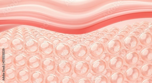 Healthy skin cells structure illustration for skincare concept