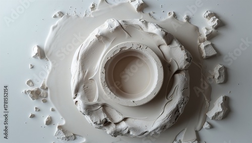 clean clay zoomed-in on a white background