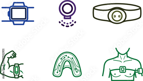 Wearable technology for health monitoring and fitness tracking solutions concept