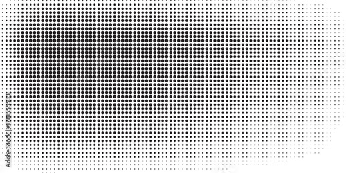 Minimalist vector texture with circular halftone dots forming a smooth monochrome gradient.