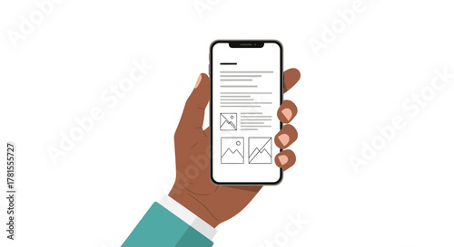 Engage audiences with a modern app interface on mobile device, showcasing user-friendly photo uploads and seamless content creation for dynamic digital experiences