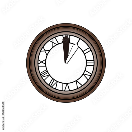 Classic Clock Series – 1 o’clock ｜ クラシック時計シリーズ – 1時の時計イラスト