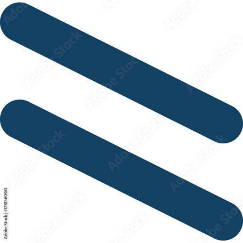 Free Download Two Dark Blue Rounded Parallel Lines Angled on a Transparent Background Abstract Geometric Shape - GFXLoad