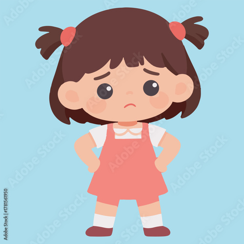 children sad and angry expression face