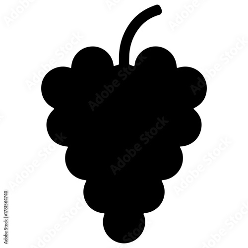 Black grape icon, a simple and clean design
