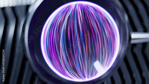 Abstract Plasma Energy Sphere: Futuristic Technology Visualization.