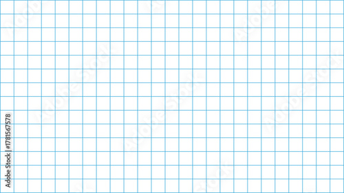 Simple seamless blue and white grid background with graph paper pattern for design