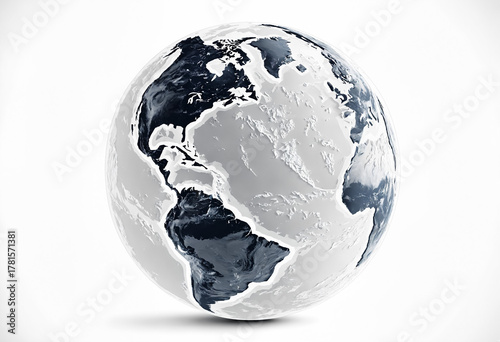stylized globe with dark gl...