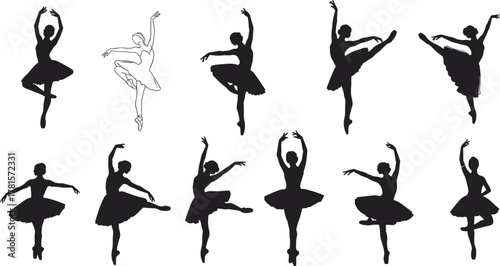 Ballet, dancer, silhouette, pose, tutu, elegance, classical, performance, art, movement, grace, stage, female, dance, flexibility, balance, beauty, choreography, artistic, expression