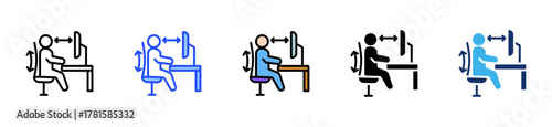 Ergonomics Icon Collection With Multiple Styles