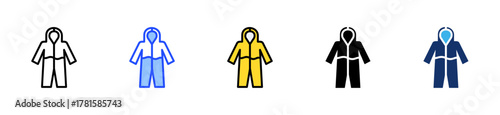 Coveralls Icon Collection With Multiple Styles