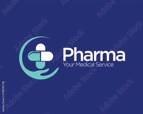 pharmacy care logo designs for medical service