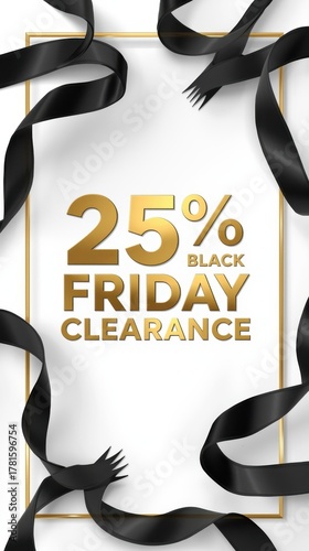 Black friday shopping discount banner for business clearance modern environment eye-catching design