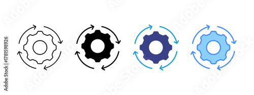 Agile  icon set multiple style collection