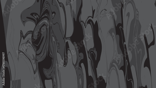Abstract Monochromatic Marbling Pattern grey