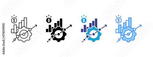 Development icon set multiple style collection