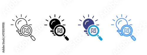 Discovery icon set multiple style collection