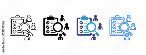 Survey Collection icon set multiple style collection