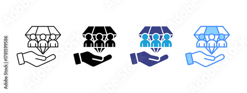 Value Collection icon set multiple style collection