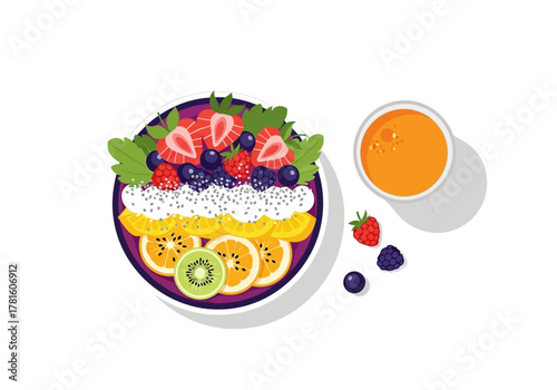 Colorful abstract mosaic of fragmented polygon shapes on a white background.