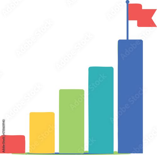 Achieving Success: A Visual Representation of Growth and Progress.