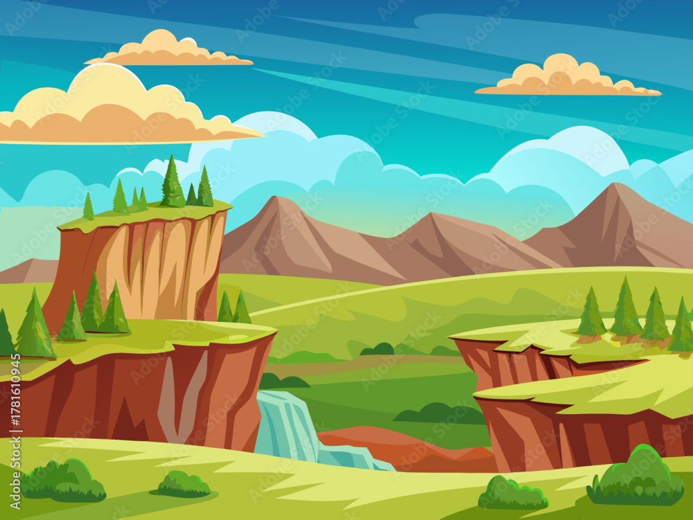 Obraz premium plateau illustration