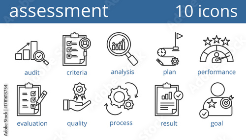 assessment icon vector illustration concept