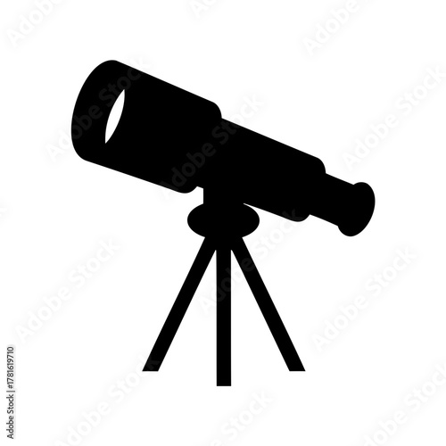 telescope on a white background