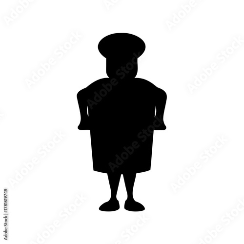 silhouette of a man with hat
