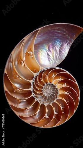 Perfect Cross-Section of a Chambered Nautilus