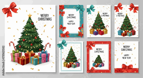 set of christmas cards