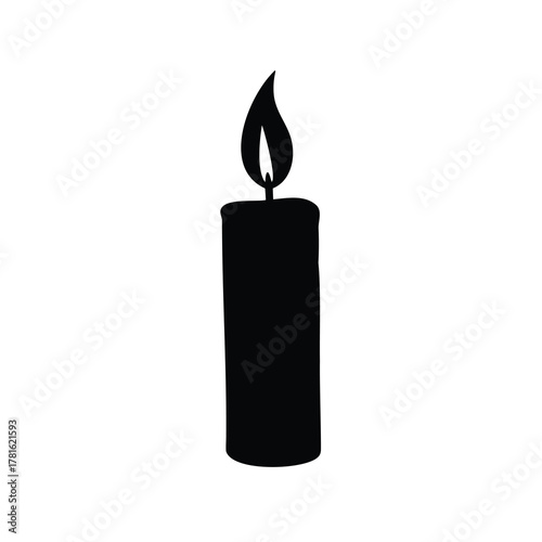 burning candle vector illustration