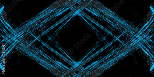 light blue black brush wrap car sticker pattern abstract banner sporty lines light blue black color combination grunge brush pattern, Modern.