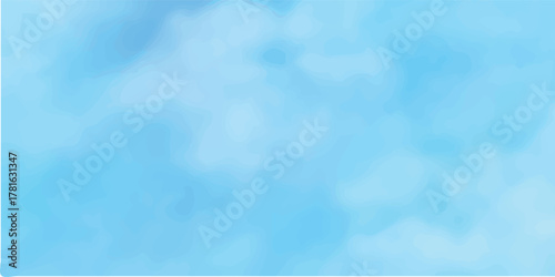 Papier peint A vibrant abstract blue watercolor background suggests a bright, sunny sky with