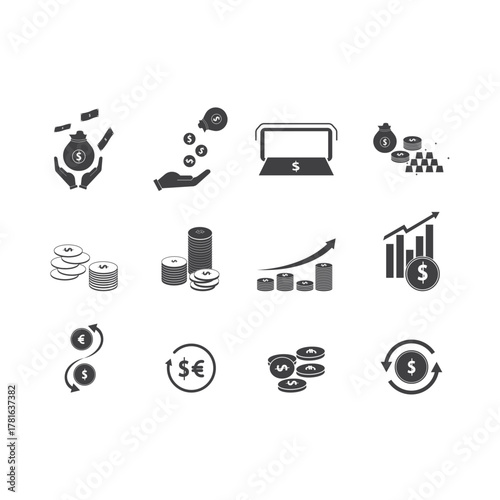  money assets and financial  icon