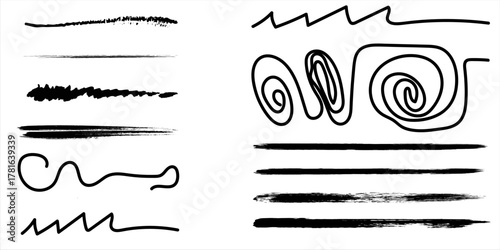 Collection of hand-drawn underlines and separators. Perfect for adding a unique touch to your designs!