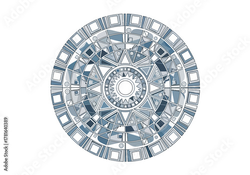 Elaborate circular crystal mandala with intricate geometric patterns.