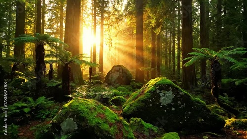 Observing indigenous forest animals in their natural habitat, such as a deer grazing, a bird taking flight, or a squirrel foraging, ensuring no human presence.